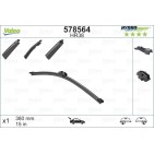 1 Balai D'Essuie-Glace Arrière 380mm Pour VW Audi Seat BMW 5NA955427A 4L0955425