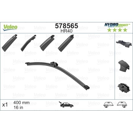 1 Balai D'Essuie-Glace Arrière 400mm Pour VW Audi Seat BMW 2K5955425A 4G9955425