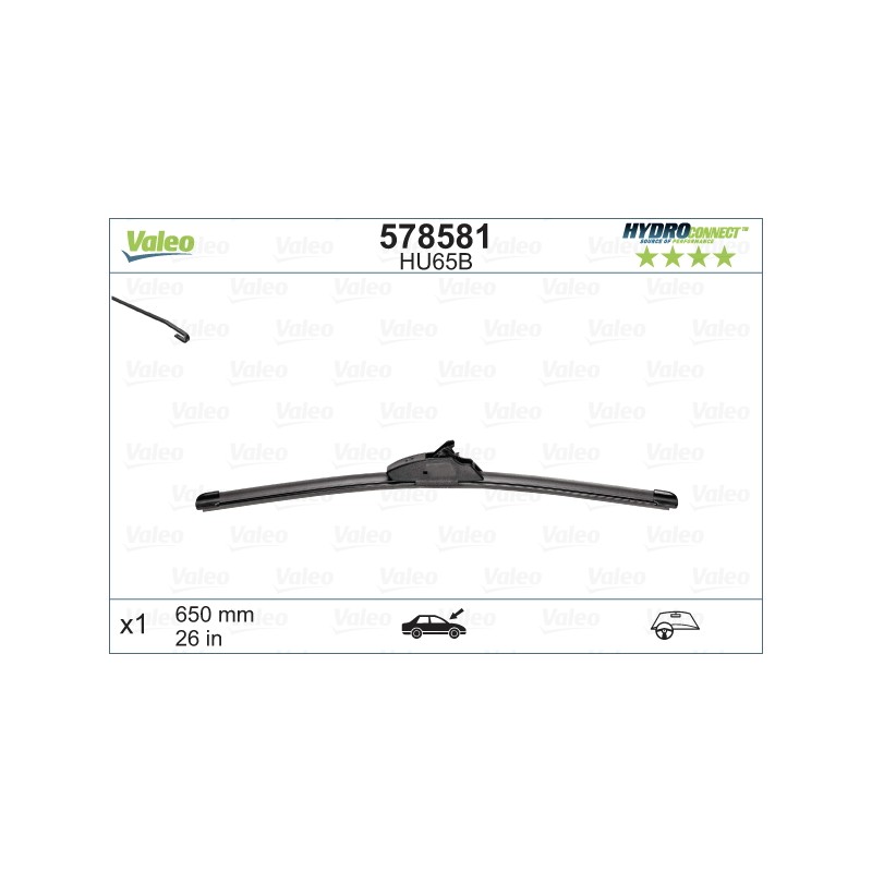 1 Balai D'Essuie-Glace 650mm Pour Peugeot Chrysler Kia 1611587880 6423-F1 6423F1
