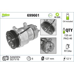 Compresseur De Clim Pour VW California T4 LT 28-35 II 28-46 7D0820805 7D0820805C