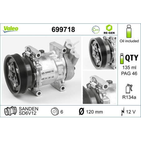 Compresseur De Clim Pour Renault Clio II Kangoo Megane I Thalia Nissan Kubistar