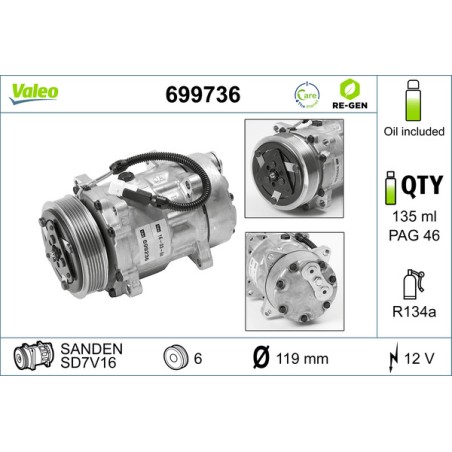Compresseur De Clim Pour Peugeot Opel Fiat Citroën 6453L4 1854083 71791315