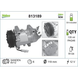 Compresseur De Clim Pour Peugeot 206 206+ 207 307 Partner Citroën Berlingo C2