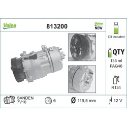 Compresseur De Clim Pour Peugeot VW Audi Seat 1J0820803F 1J0820803G 1J0820803K