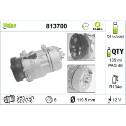 Compresseur De Clim Pour Peugeot VW Audi Seat 1J0820803B 1J0820803F 1J0820803E