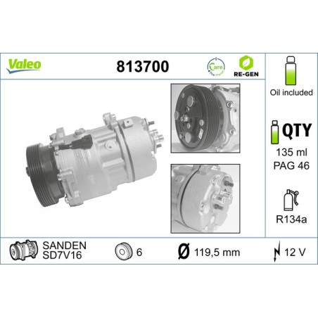 Compresseur De Clim Pour Peugeot VW Audi Seat 1J0820803B 1J0820803F 1J0820803E
