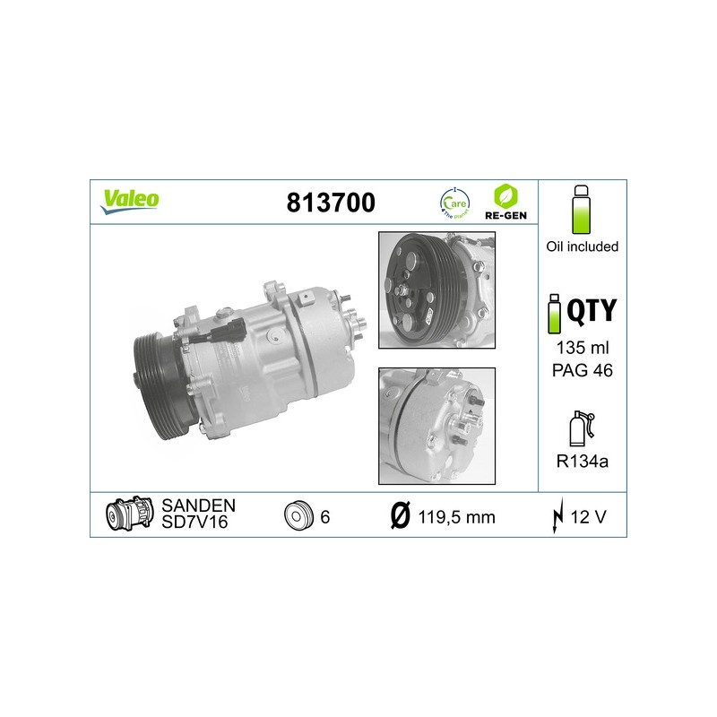 Compresseur De Clim Pour Peugeot VW Audi Seat 1J0820803B 1J0820803F 1J0820803E