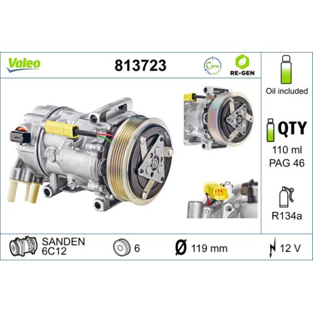 Compresseur De Clim Pour Peugeot Citroën DS 6453WL 6453-ZX 1617992780 6453ZX