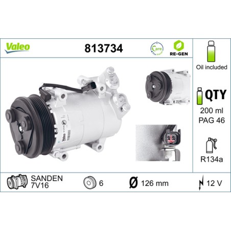 Compresseur De Clim Pour Ford Mazda Volvo RM3M5H-19D629-KG BBR4-61-450 8603392