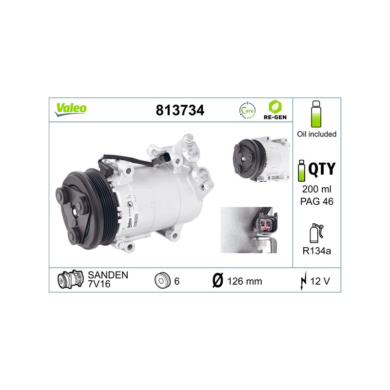 Compresseur De Clim Pour Ford Mazda Volvo RM3M5H-19D629-KG BBR4-61-450 8603392