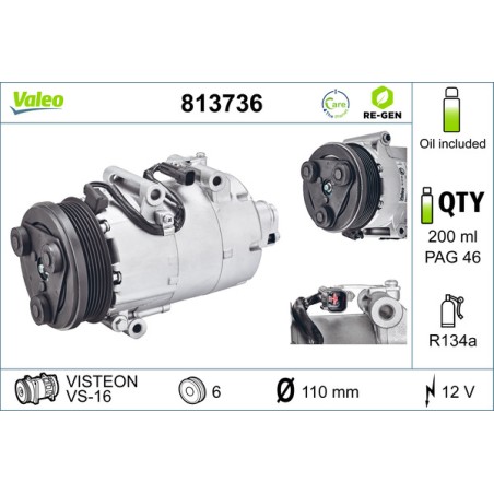 Compresseur De Clim Pour Ford C-Max Focus II Volvo C30 S40 II V50