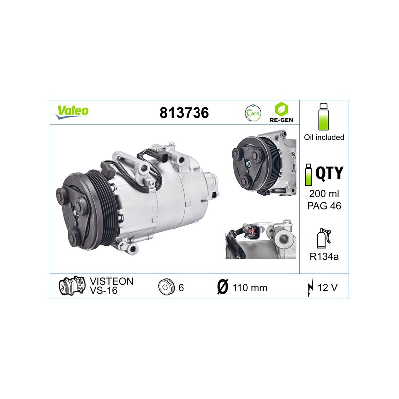 Compresseur De Clim Pour Ford C-Max Focus II Volvo C30 S40 II V50