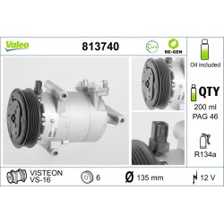 Compresseur De Clim Pour Peugeot Fiat Ford Citroën 6453-SR 9658128580 6453-SS