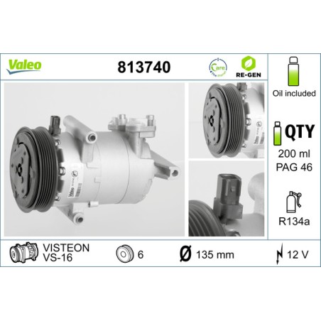 Compresseur De Clim Pour Peugeot Fiat Ford Citroën 6453-SR 9658128580 6453-SS