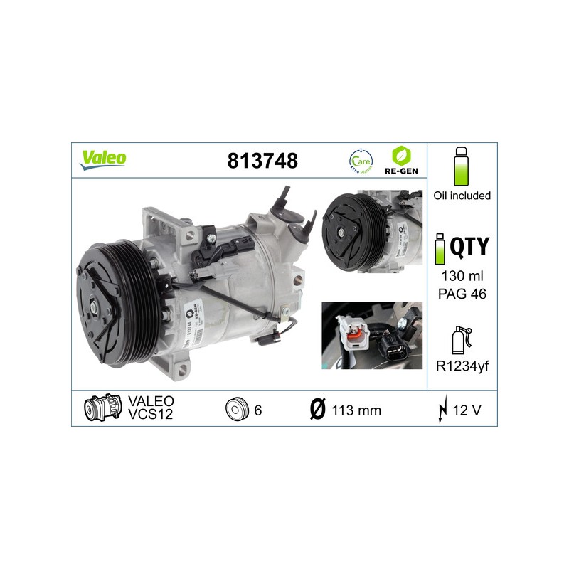 Compresseur De Clim Pour Peugeot 208 II Opel Citroën DS 9809274280 9815198580