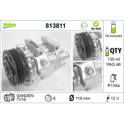 Compresseur De Clim Pour Peugeot Fiat Citroën Lancia 6453VC 9655229080 6453VE