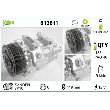Compresseur De Clim Pour Peugeot Fiat Citroën Lancia 6453VC 9655229080 6453VE