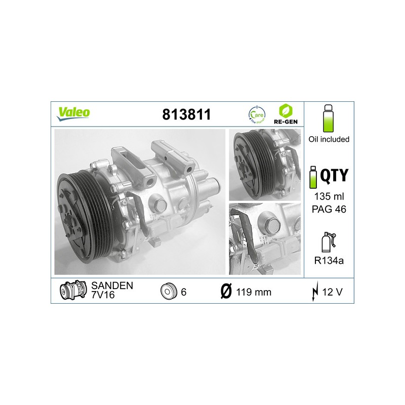 Compresseur De Clim Pour Peugeot Fiat Citroën Lancia 6453VC 9655229080 6453VE