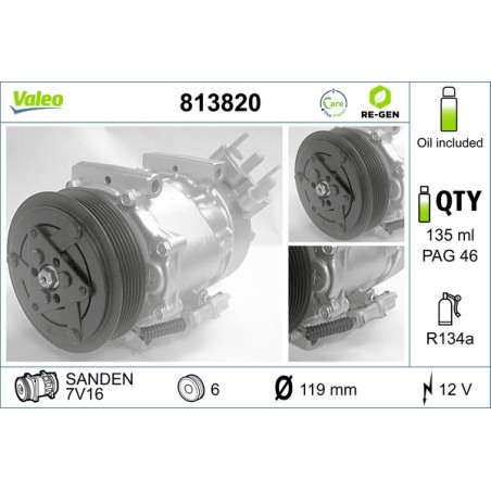 Compresseur De Clim Pour Peugeot 406 607 807 Expert Partner Citroën Berlingo