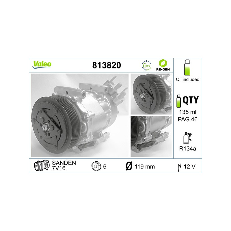 Compresseur De Clim Pour Peugeot 406 607 807 Expert Partner Citroën Berlingo