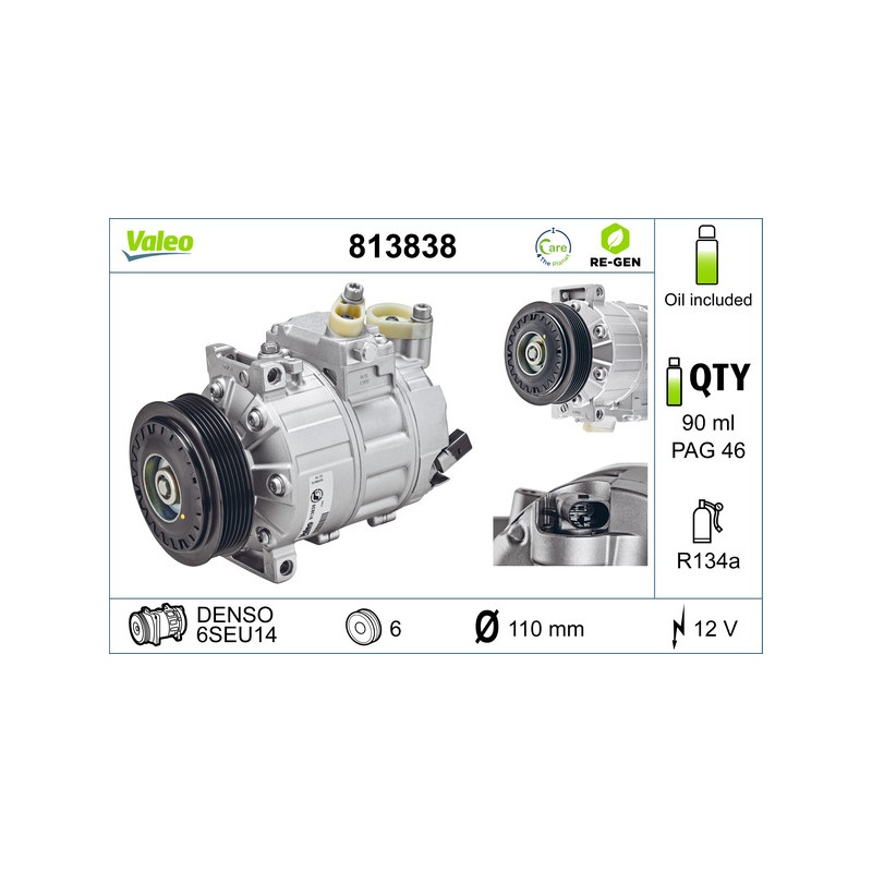 Compresseur De Clim Pour VW Audi Seat Skoda 5N0820803A 8J0260805A 1K0820808A