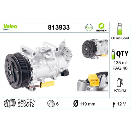 Compresseur De Clim Pour Peugeot Citroën Berlingo DS 1607424980 1671553680