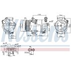 Compresseur De Clim Pour Opel Astra H Zafira B Family Vauxhall Zafira (B)