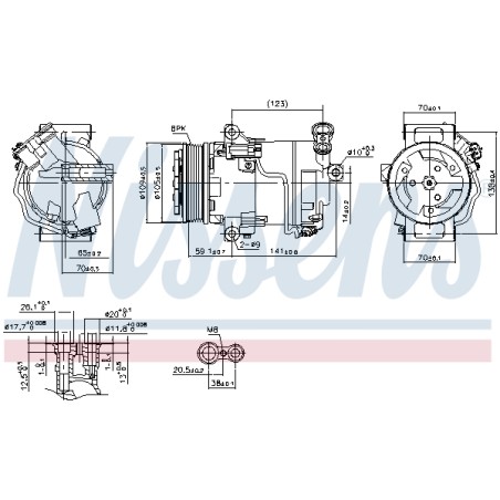 Compresseur De Clim Pour Opel Astra H Zafira B Family Vauxhall Zafira (B)
