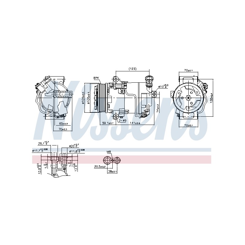 Compresseur De Clim Pour Opel Astra H Zafira B Family Vauxhall Zafira (B)