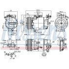 Compresseur De Clim Pour Renault Grand Scénic II Megane Nissan Qashqai +2 I Van