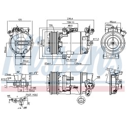 Compresseur De Clim Pour Renault Grand Scénic II Megane Nissan Qashqai +2 I Van