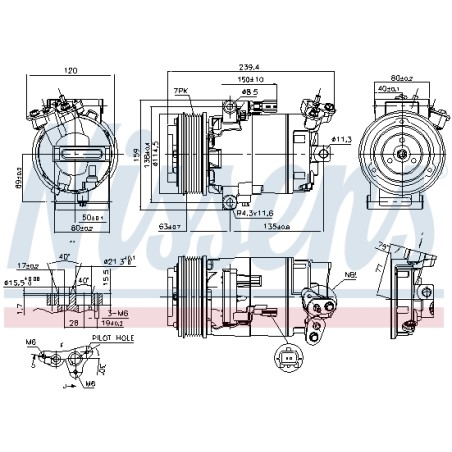 Compresseur De Clim Pour Renault Grand Scénic II Megane Nissan Qashqai +2 I Van
