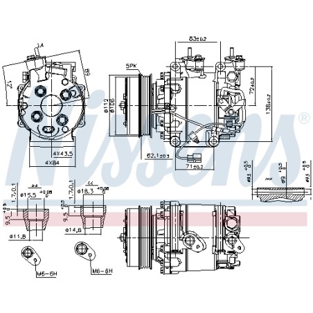Compresseur De Clim Pour Honda Civic VIII Jazz III 38800RB7Z524 38800RB7Z525