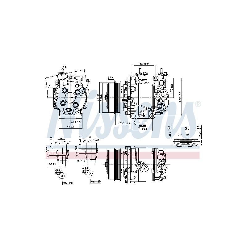 Compresseur De Clim Pour Honda Civic VIII Jazz III 38800RB7Z524 38800RB7Z525