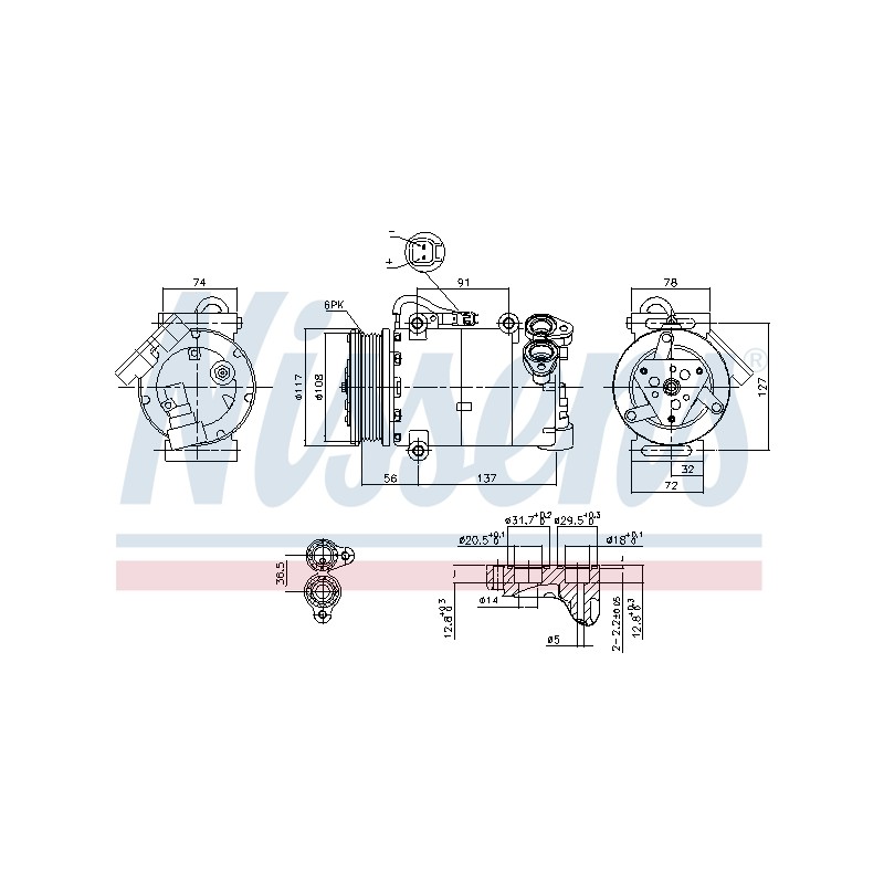 Compresseur De Clim Pour Ford C-Max II Focus III Galaxy Grand Kuga I Mondeo IV