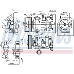 Compresseur De Clim Pour Renault Grand Scénic III Megane CC Modus 7711497392