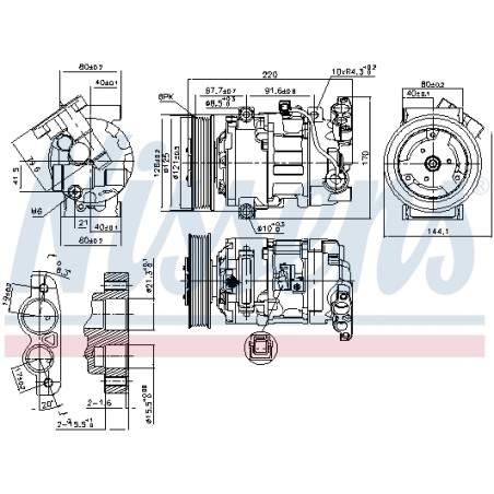 Compresseur De Clim Pour Renault Grand Scénic III Megane CC Modus 7711497392