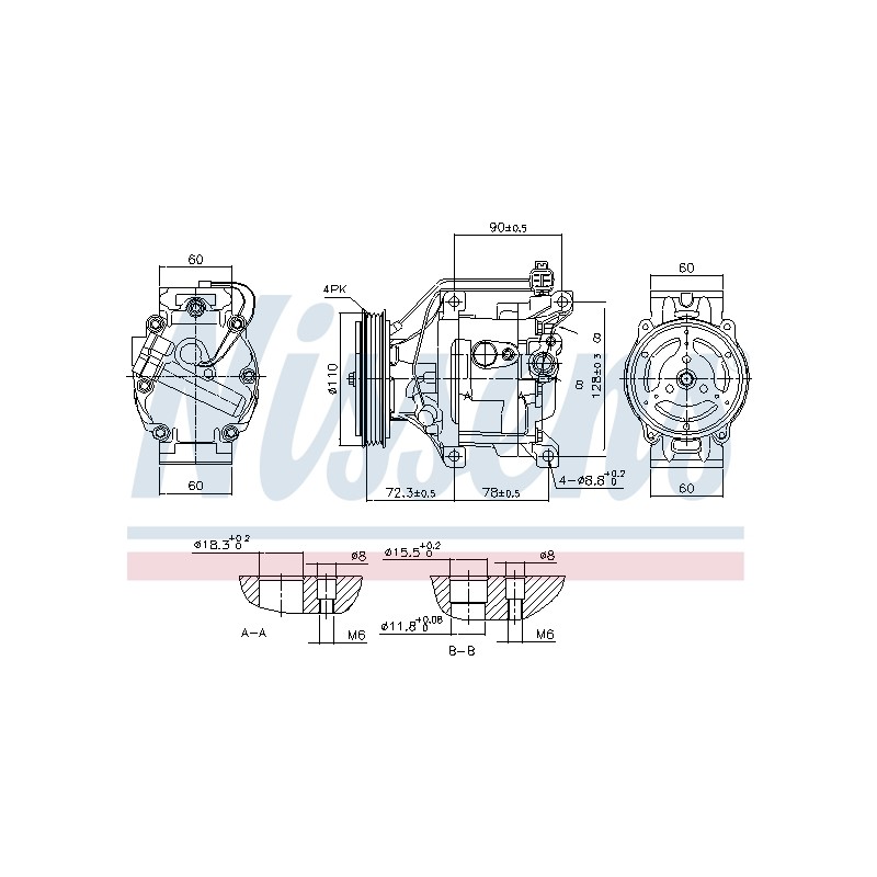 Compresseur De Clim Pour Toyota Echo Yaris 4472206254 8831052080 8831052120