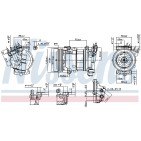 Compresseur De Clim Pour Peugeot Citroën DS 4471908110 9676443980 4471908112
