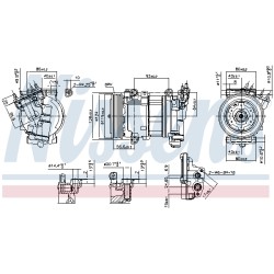 Compresseur De Clim Pour Peugeot Citroën DS 4471908110 9676443980 4471908112