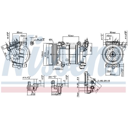 Compresseur De Clim Pour Peugeot Citroën DS 4471908110 9676443980 4471908112