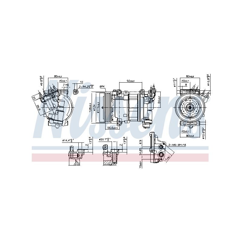 Compresseur De Clim Pour Peugeot Citroën DS 4471908110 9676443980 4471908112