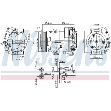 Compresseur De Clim Pour Opel Astra J Meriva B Vauxhall Astra MK VI (J) GTC