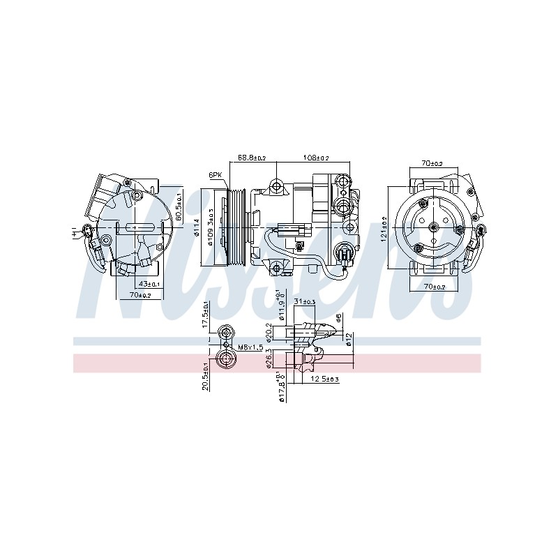 Compresseur De Clim Pour Opel Astra J Meriva B Vauxhall Astra MK VI (J) GTC