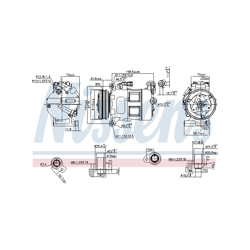 Compresseur De Clim Pour Volvo S60 II S80 V60 I V70 III XC60 Van XC70 36002104