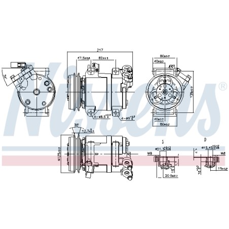 Compresseur De Clim Pour Mitsubishi L200/Triton Pajero Sport II MN123626
