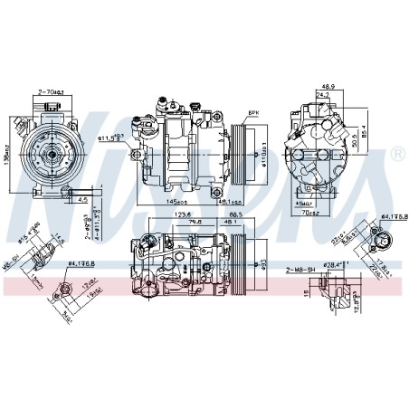 Compresseur De Clim Pour BMW Série 1 E81 E82 E87 E88 3 E90 E91 E92 4471908470