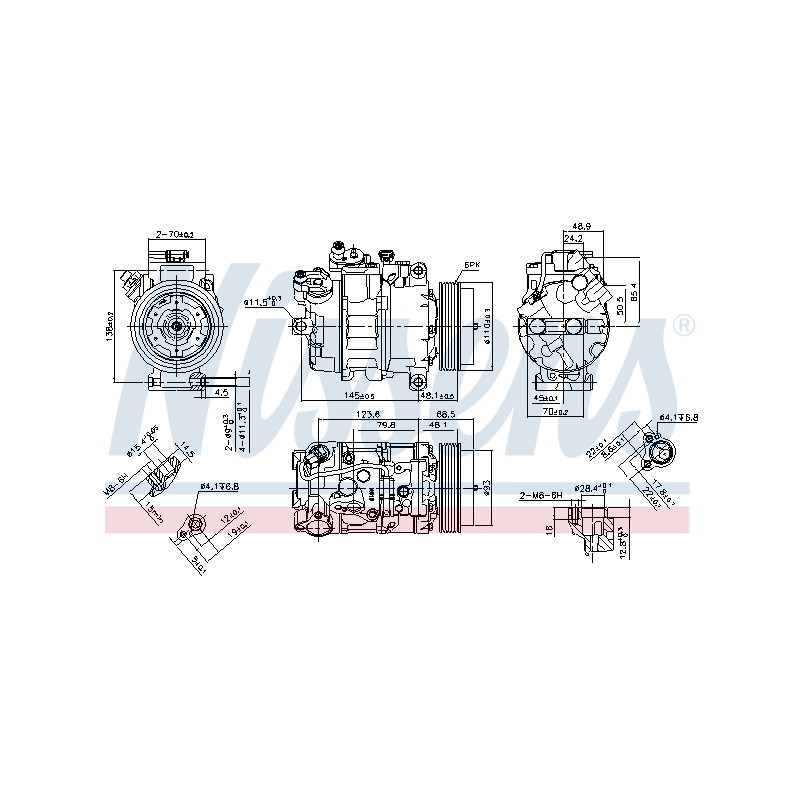 Compresseur De Clim Pour BMW Série 1 E81 E82 E87 E88 3 E90 E91 E92 4471908470