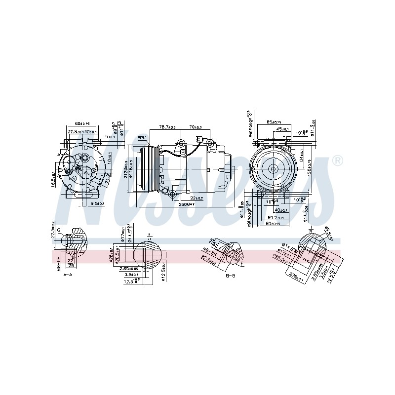 Compresseur De Clim Pour Ford C-Max Focus II Kuga I Volvo C30 C70 II S40 V50