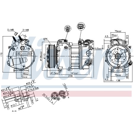 Compresseur De Clim Pour Jaguar XF Sportbrake XJ Land Rover Discovery IV Van